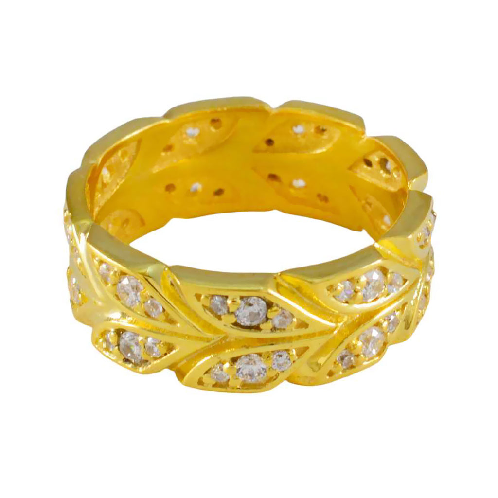 White CZ multiple Indian Silver White Gems Minimal Eternity Band Jewelry