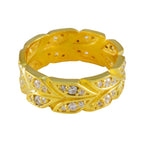 White CZ multiple Indian Silver White Gems Minimal Eternity Band Jewelry