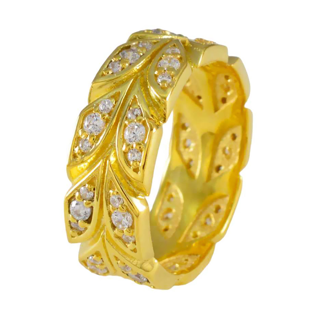 White CZ multiple Indian Silver White Gems Minimal Eternity Band Jewelry