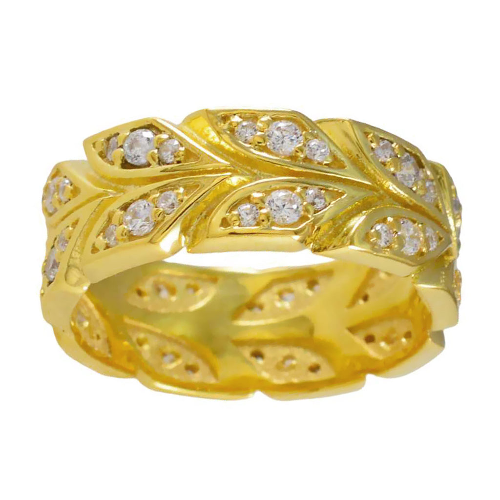 White CZ multiple Indian Silver White Gems Minimal Eternity Band Jewelry