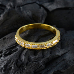 White CZ multiple Indian 925 Sterling Silver White Gems Minimalist Sophisticated Band Jewelry