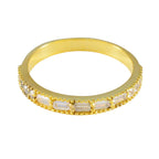 White CZ multiple Indian 925 Sterling Silver White Gems Minimalist Sophisticated Band Jewelry