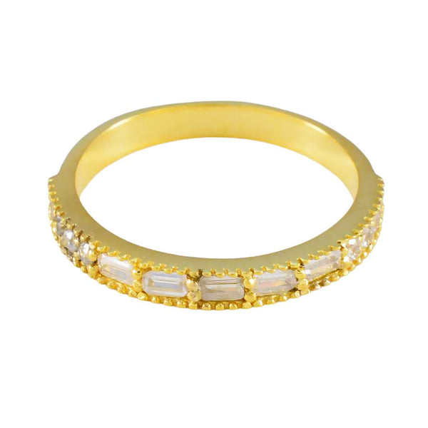 White CZ multiple Indian 925 Sterling Silver White Gems Minimalist Sophisticated Band Jewelry