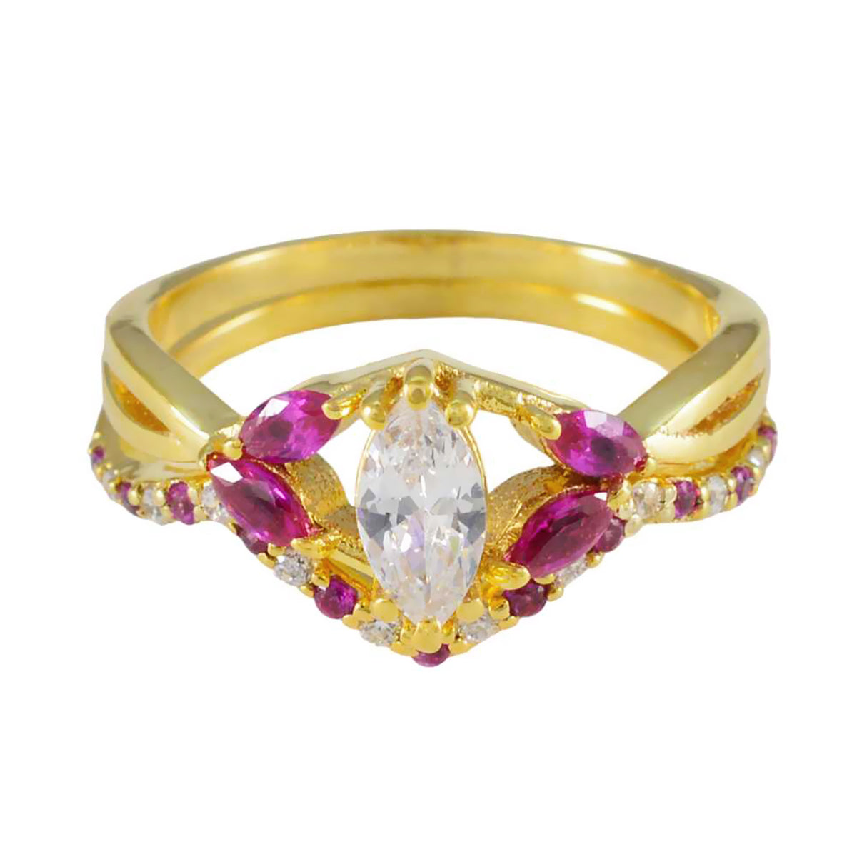 White CZ Halo Korean Sterling Silver White Gemstone Whisper thin wedding Ring Jewelry Main image