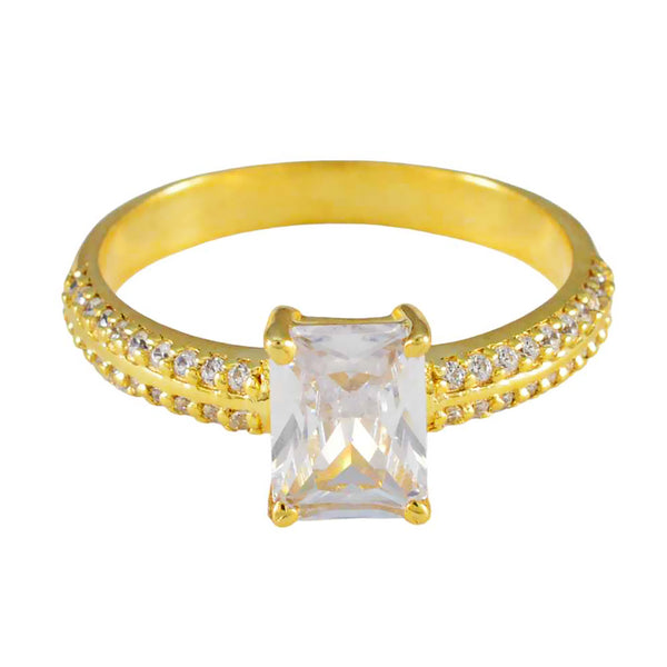 White CZ Halo Indian Silver White Gemstone Delicate Feminine Ring Jewelry