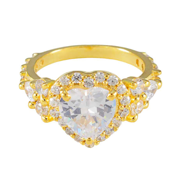 White CZ Halo Indian 92.5 Silver White Gems Whisper thin Heart Ring Jewelry