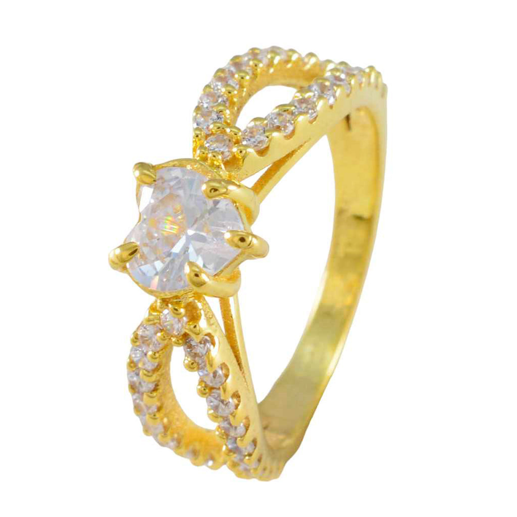 White CZ Halo American 925 Sterling Silver White Gems Delicate Modern Ring Jewellery