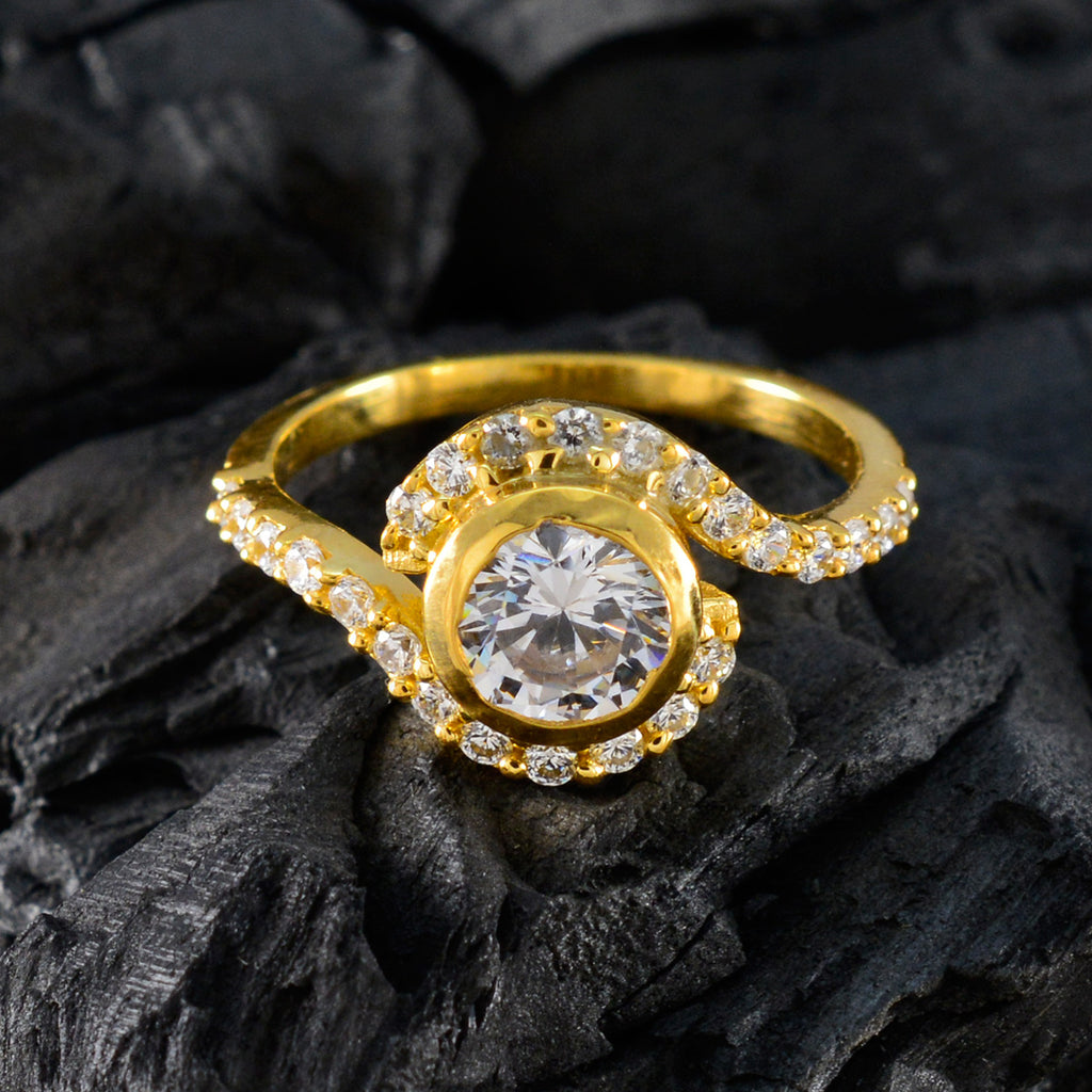 White CZ Halo Latin American 925 Sterling Silver White Gemstones Delicate Luxurious Ring Jewellery