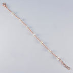 Pearl Autumn Begins Elegant White Silver Chain Bracelet