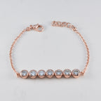 White CZ Baby Shower Whisper-thin White 925 Silver Tennis Bracelet