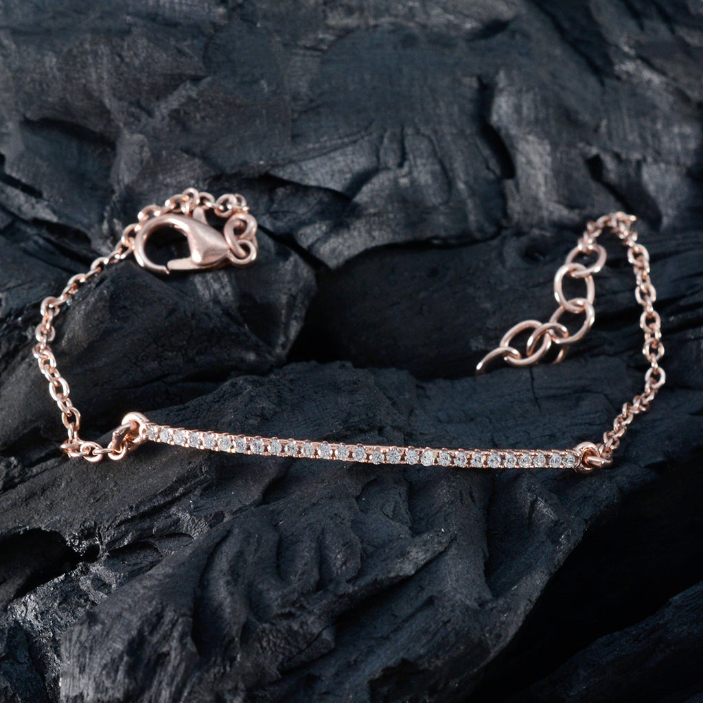 White CZ Back to School Whisper-thin White Silver Chain Bracelet