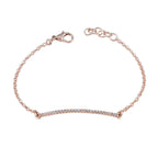 White CZ Back to School Whisper-thin White Silver Chain Bracelet