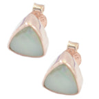 Aqua-Chalcedony-American-María-Solitaire-Stud-Green-Silver-Earring