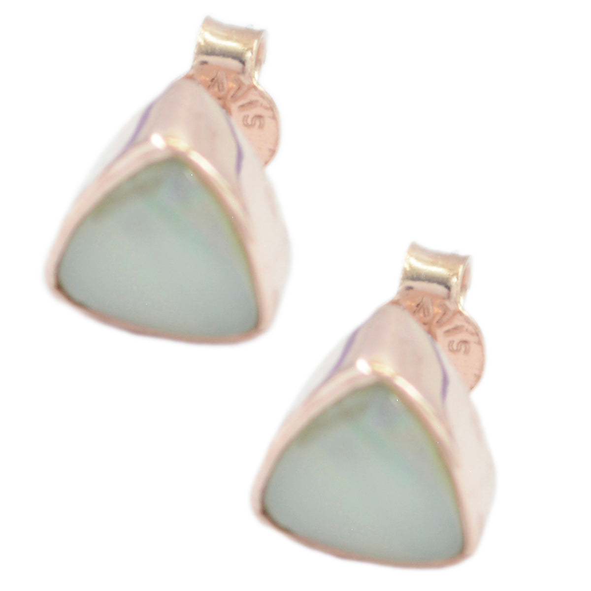 Aqua-Chalcedony-American-María-Solitaire-Stud-Green-Silver-Earring