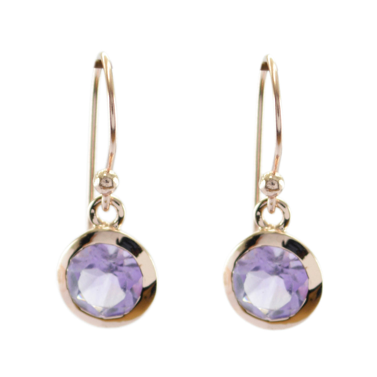 Amethyst-French-Mathilde-Solitaire-Dangle-Purple-925-Silver-Earring Image principale du produit