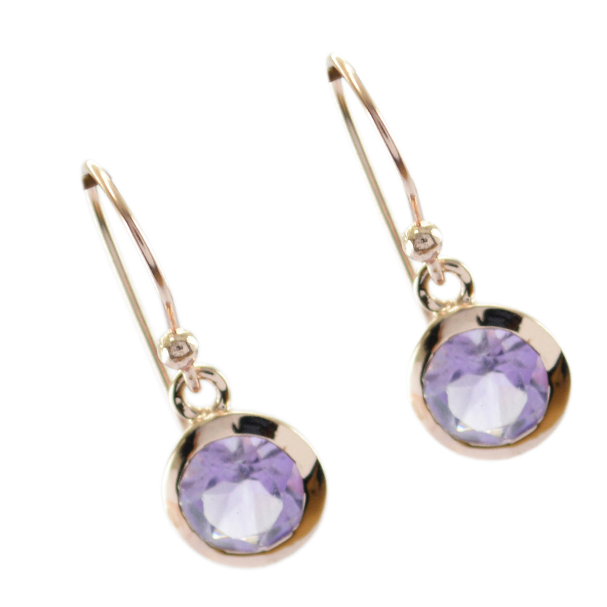 Amethyst Französisch Mathilde Solitär Ohrhänger Lila 925 Silber Zweitbild