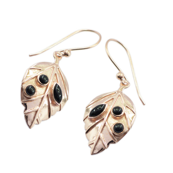 Black-Onyx-Russian-Hazel-multiple-Dangle-Black-Sterling-Silver-Earring