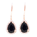 Black-Onyx-French-Ellie-multiple-Dangle-Black-92.5-Silver-Earring