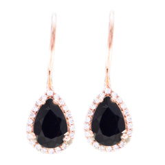 Black-Onyx-French-Ellie-multiple-Dangle-Black-92.5-Silver-Earring