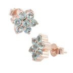 Blue-Topaz-Korean-Sofía-multiple-Stud-Blue-925-Silver-Earring