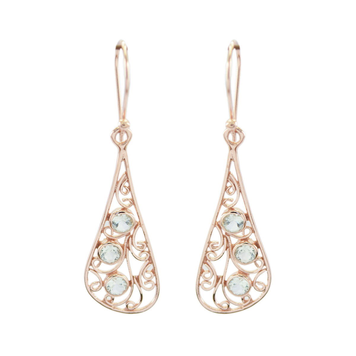 Blue-Topaz-Spanish-Chloe-multiple-Dangle-Blue-Sterling-Silver-Earring Image principale du produit