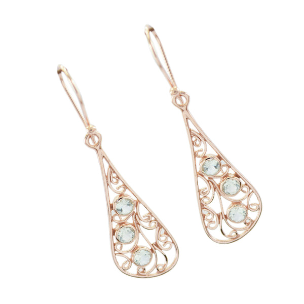 Blue-Topaz-Spanish-Chloe-multiple-Dangle-Blue-Sterling-Silver-Earring