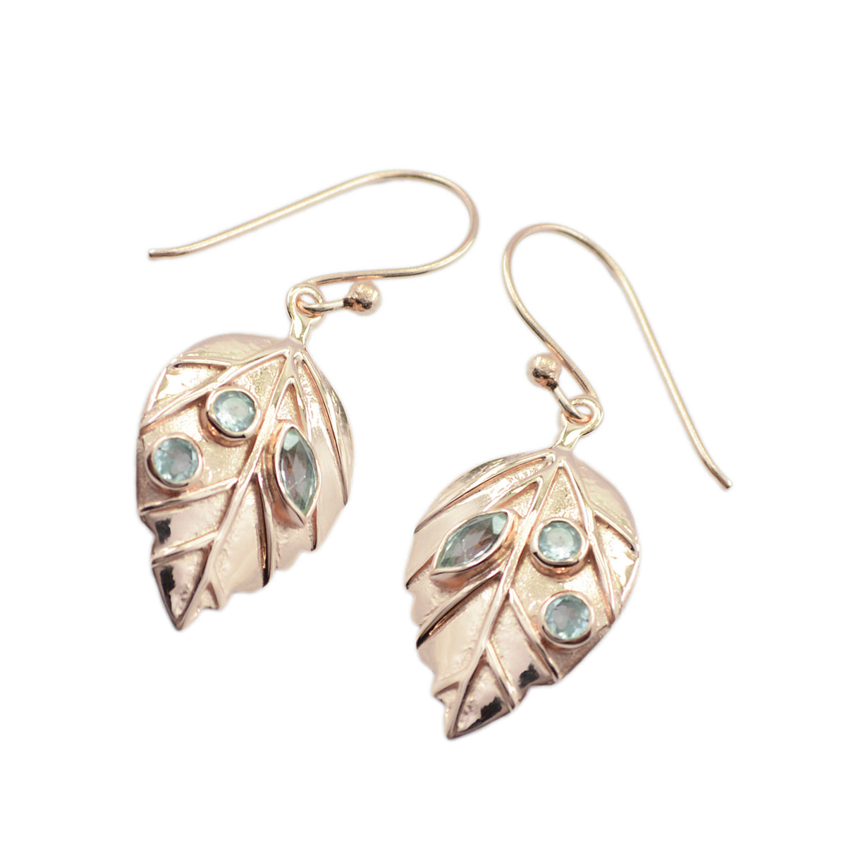 Blauer Topas Ägyptische Ines mehrere Dangle Blau 92,5 Silber Ohrring Zweitbild