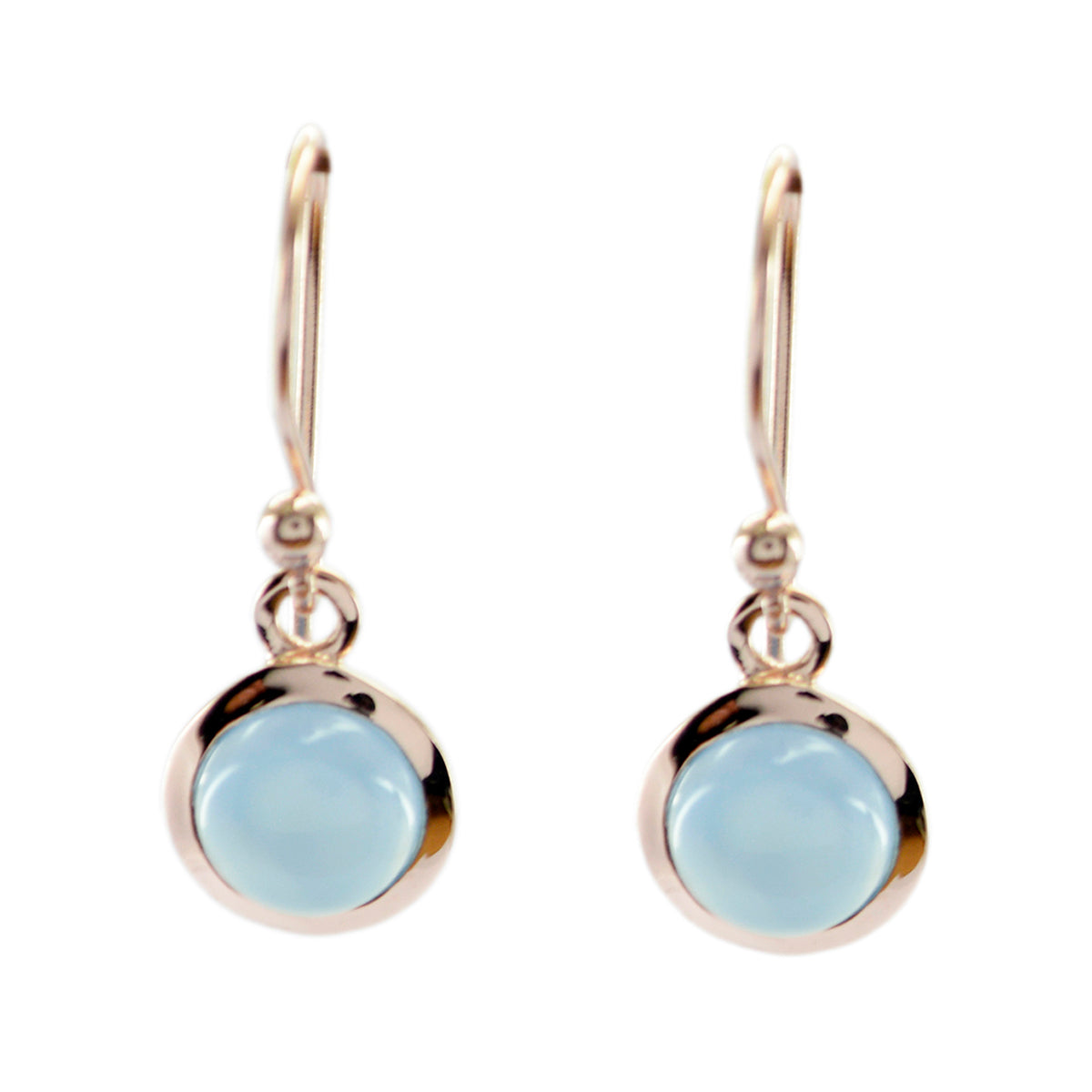 Chalcedony-German-Maya-Solitaire-Dangle-Blue-92.5-Silver-Earring メイン画像
