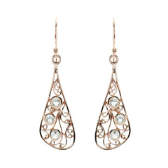 Crystal-Quartz-French-Clara-multiple-Dangle-White-92.5-Silver-Earring