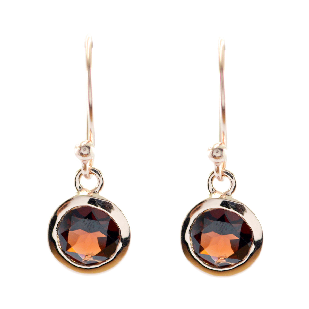 Garnet-Moroccan-Natalie-Solitaire-Dangle-Red-Sterling-Silver-Earring Imagen principal del producto