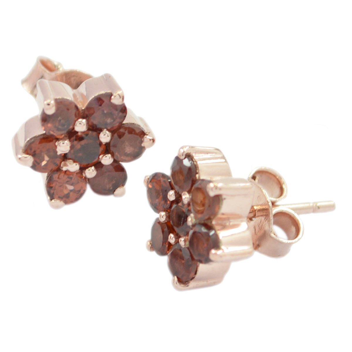 Garnet-Japanese-Teresa-multiple-Stud-Red-92.5-Silver-Earring