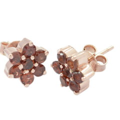 Garnet-Japanese-Teresa-multiple-Stud-Red-92.5-Silver-Earring