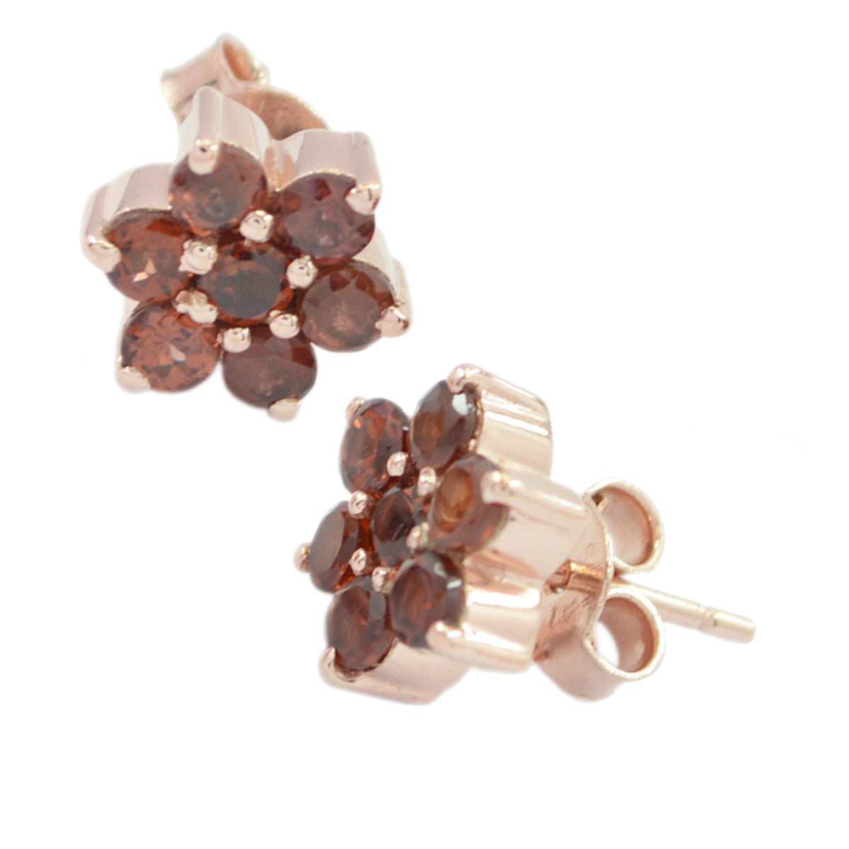 Garnet-Japanese-Teresa-multiple-Stud-Red-92.5-Silver-Earring