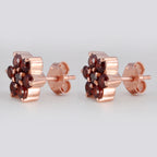 Garnet-American-Nora-multiple-Stud-Red-925-Silver-Earring
