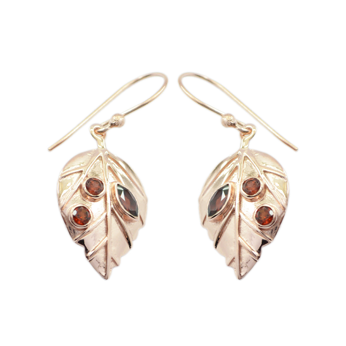 Garnet-Korean-Isabel-multiple-Dangle-Red-Silver-Earring