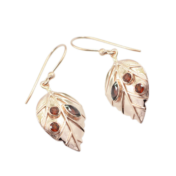 Garnet-Korean-Isabel-multiple-Dangle-Red-Silver-Earring