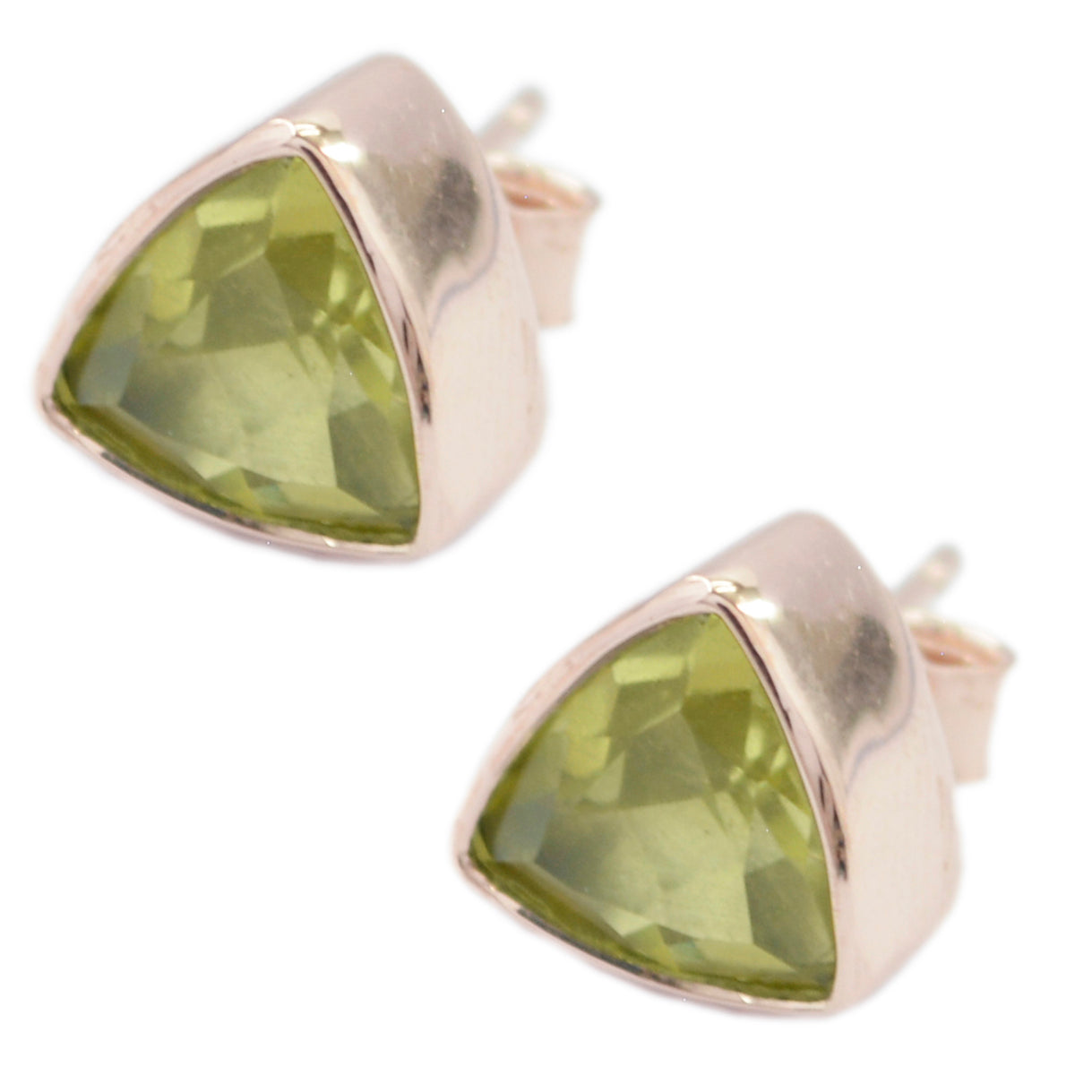 Lemon-Quartz-American-María-Solitaire-Stud-Yellow-92.5-Silver-Earring Imagen principal del producto