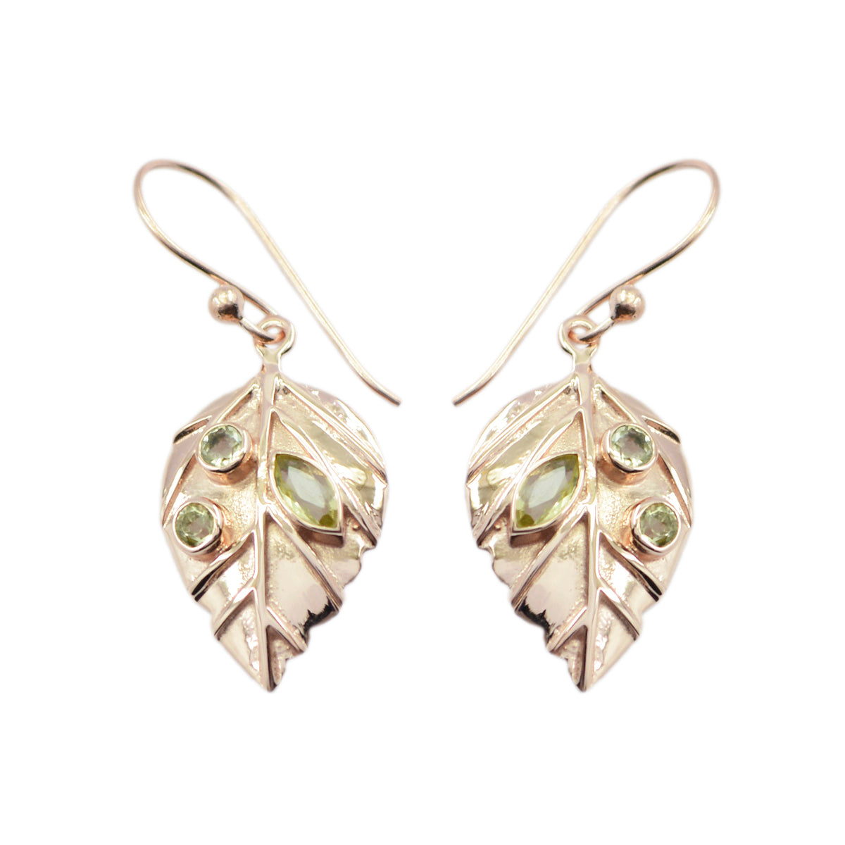 Lemon-Quartz-Middle-Eastern-Ivy-multiple-Dangle-Yellow-925-Sterling-Silver-Earring