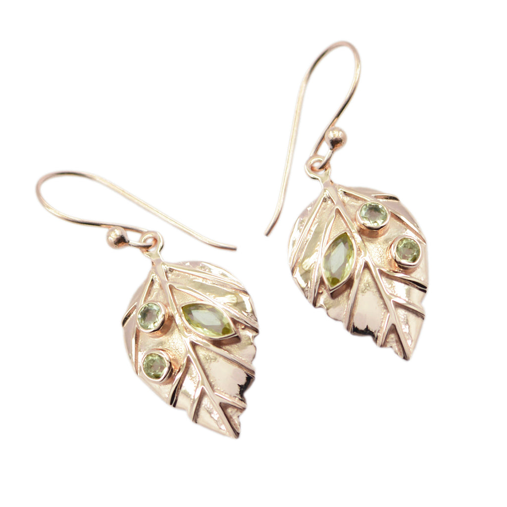 Lemon-Quartz-Middle-Eastern-Ivy-multiple-Dangle-Yellow-925-Sterling-Silver-Earring