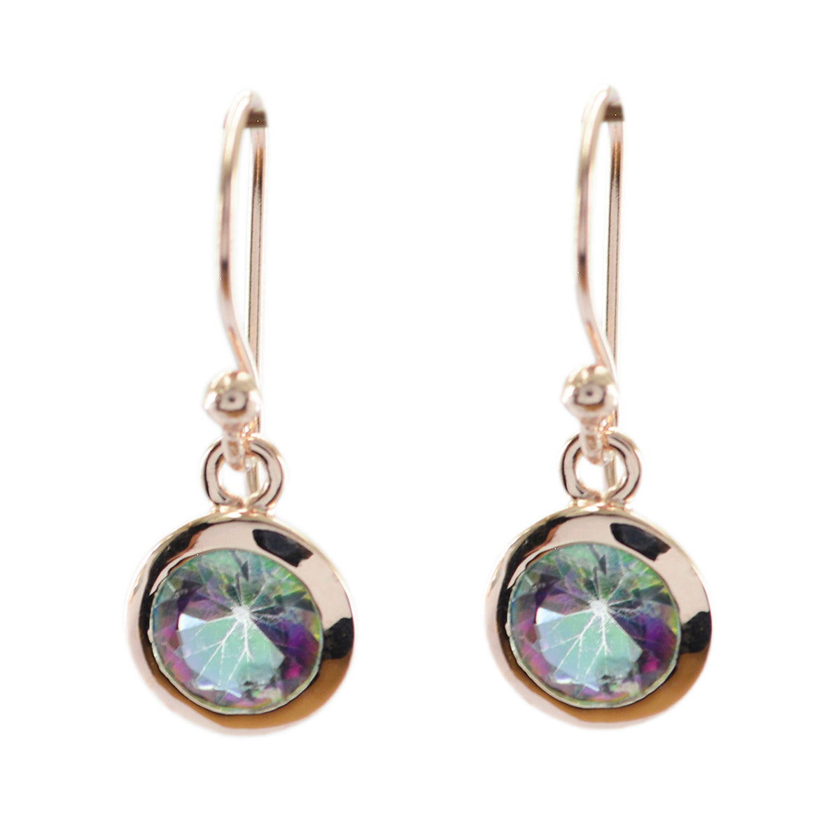Mystic-Quartz-American-Nora-Solitaire-Dangle-multicolor-92.5-Silver-Earring Main image