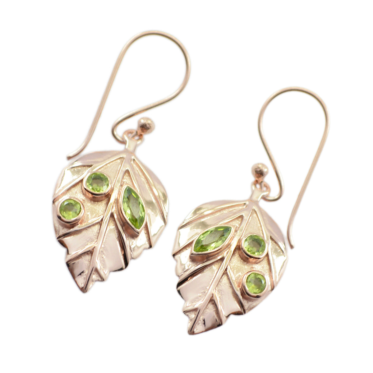 Orecchini pendenti multipli in argento 925 verde Katarina con peridoto spagnolo Immagine secondaria del prodotto