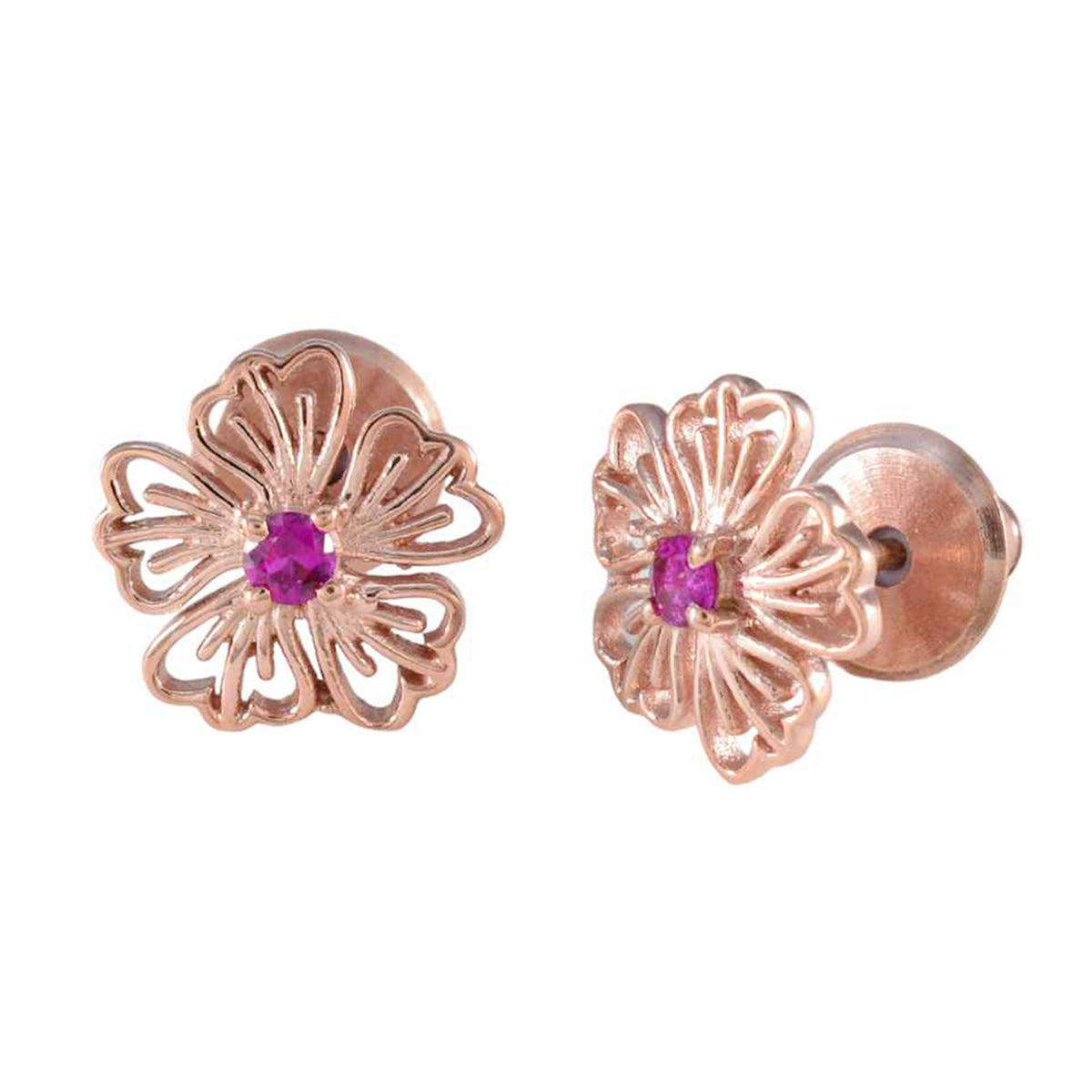 Ruby-CZ-French-Bianca-Solitaire-Stud-Red-925-Sterling-Silver-Earring