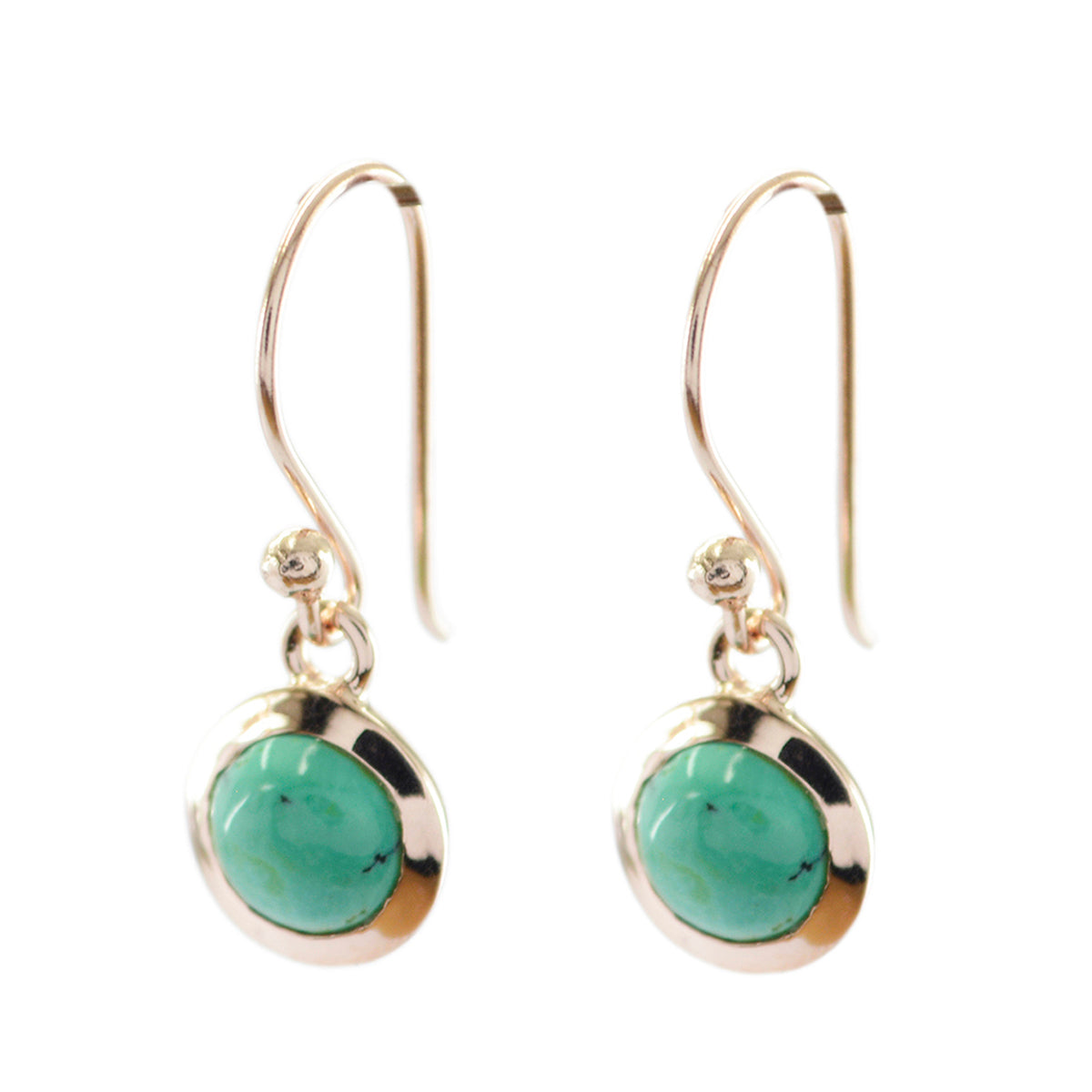Turquoise-Turkish-Pauline-Solitaire-Dangle-Blue-Sterling-Silver-Earring Huvudsaklig produktbild