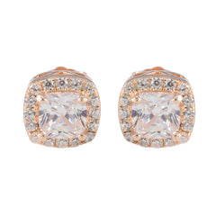 Cubic-Zirconia-French-Rosa-multiple-Stud-White-925-Sterling-Silver-Earring