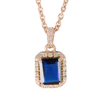 Blue Sapphire Statement Australian 92.5 Silver multiple Blue Pendant