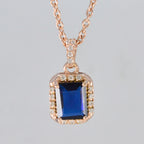 Blue Sapphire Statement Australian 92.5 Silver multiple Yasmin Luxurious Blue Pendant Jewellery