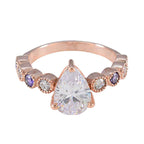 Amethyst Navratna American 92.5 Silver Purple Gems Whisper thin valentine Ring Jewellery