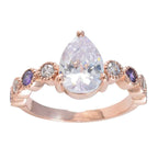 Amethyst Navratna American 92.5 Silver Purple Gems Whisper thin valentine Ring Jewellery