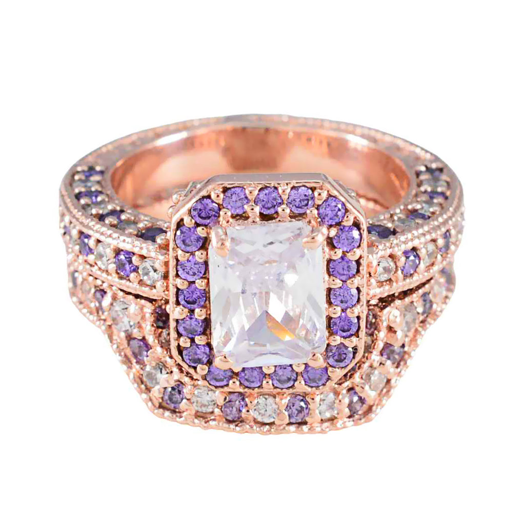 Amethyst Halo Indian 925 Silver Purple Gems Versatile Romantic Ring Jewelry