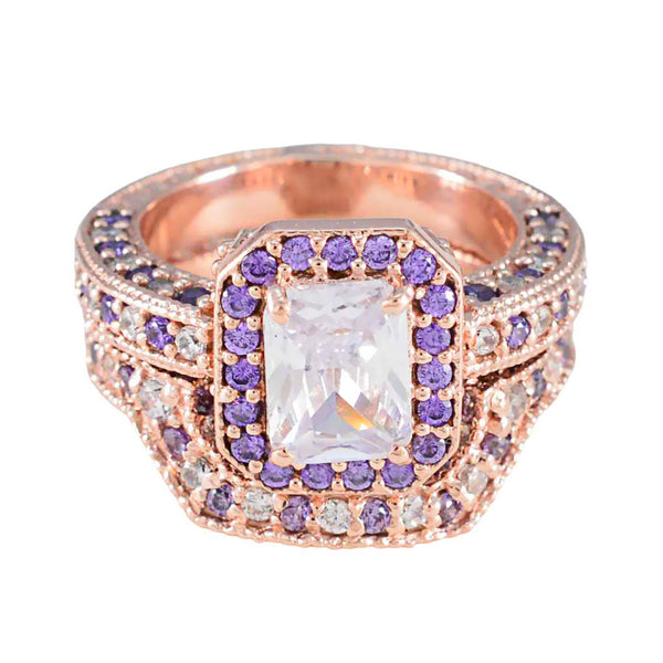 Amethyst Halo Indian 925 Silver Purple Gems Versatile Romantic Ring Jewelry